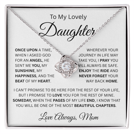 Beautiful Gift For Daughter From Mom | Love Knot Necklace