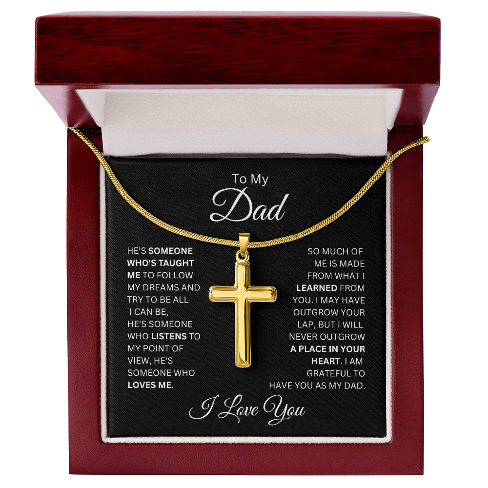 To My Dad | I Am Grateful To Have You As My Dad - Artisan Cross Necklace
