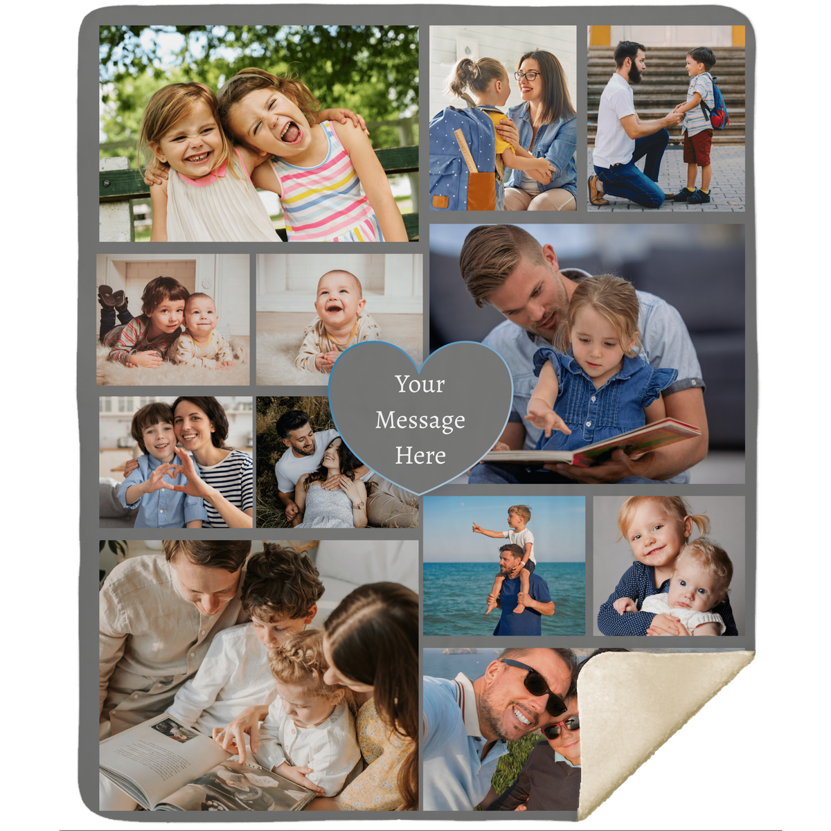Custom Photo Blanket Collage, Picture Blanket With Text, Memorial Blanket, Birthday, Anniversary, Any Occasion Or Just Because Gift, Family Blanket