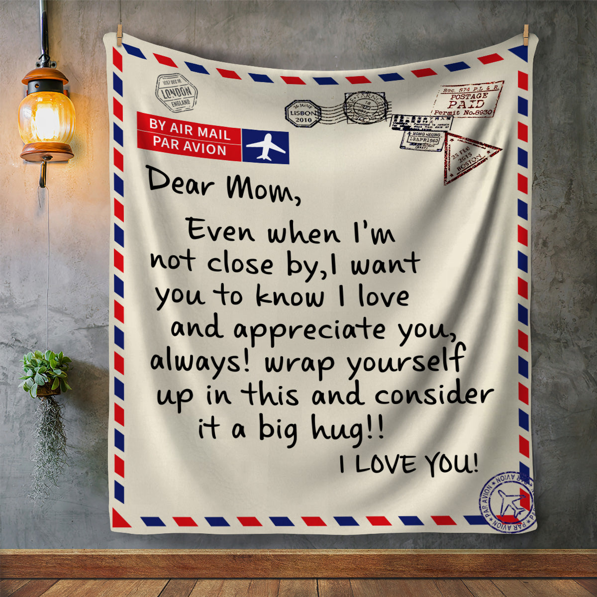 Gift For Mom "I Want You To Know That I Love and Appreciate You Always" Fleece Blanket