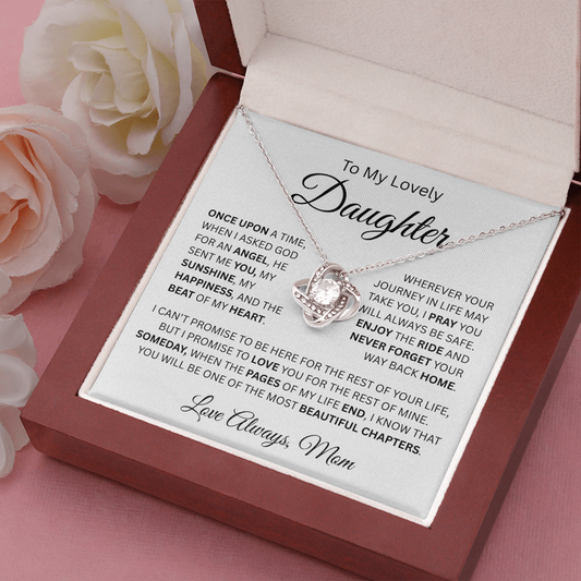 Beautiful Gift For Daughter From Mom | Love Knot Necklace