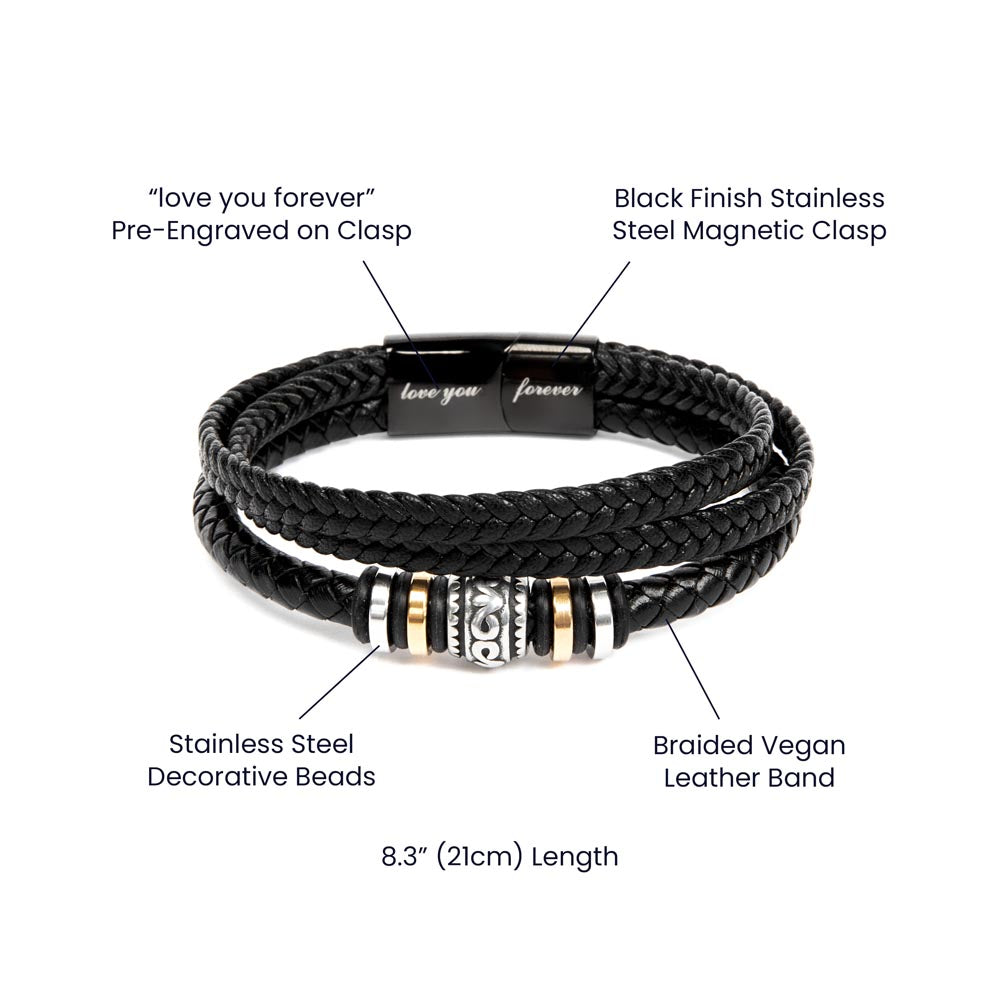 To My Son | Never Forget How Proud I Am of You - Love You Forever Bracelet