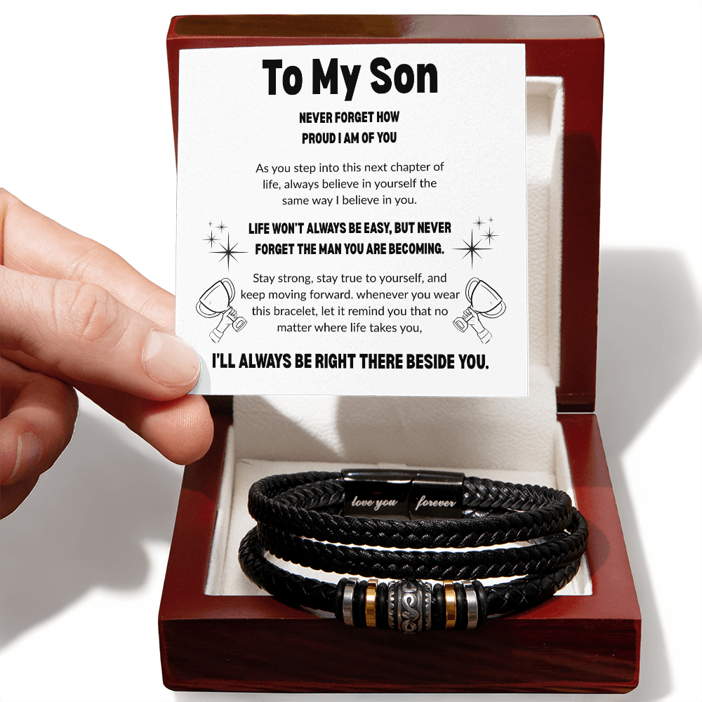 To My Son | Never Forget How Proud I Am of You - Love You Forever Bracelet