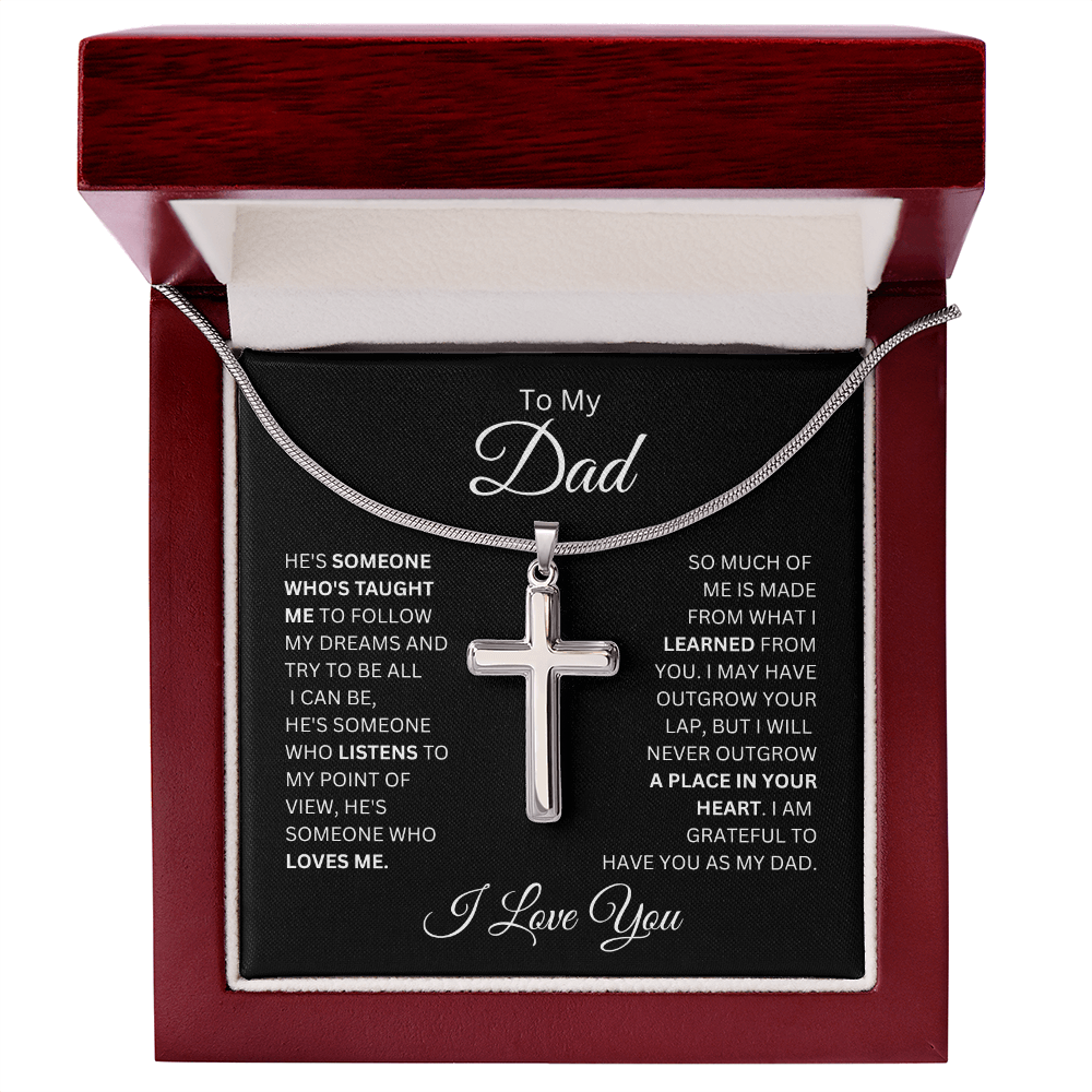 To My Dad | I Am Grateful To Have You As My Dad - Artisan Cross Necklace