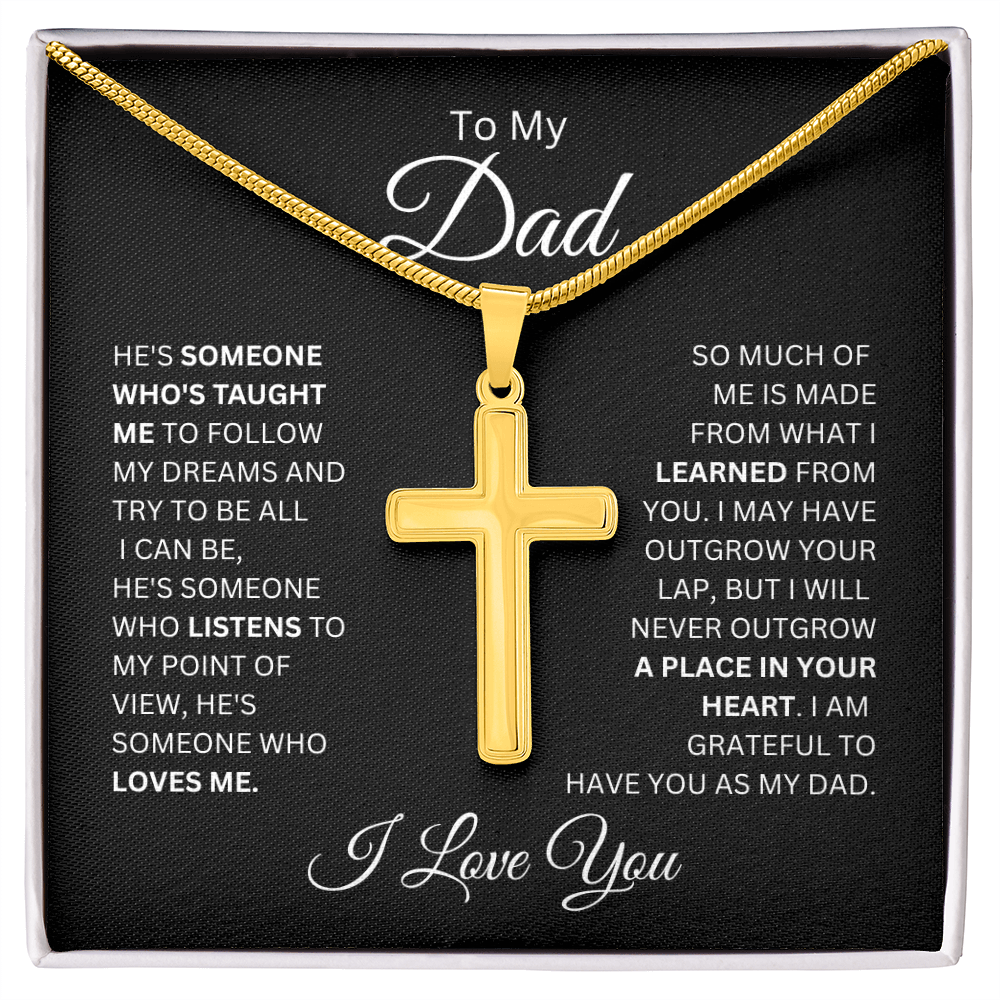 To My Dad | I Am Grateful To Have You As My Dad - Artisan Cross Necklace