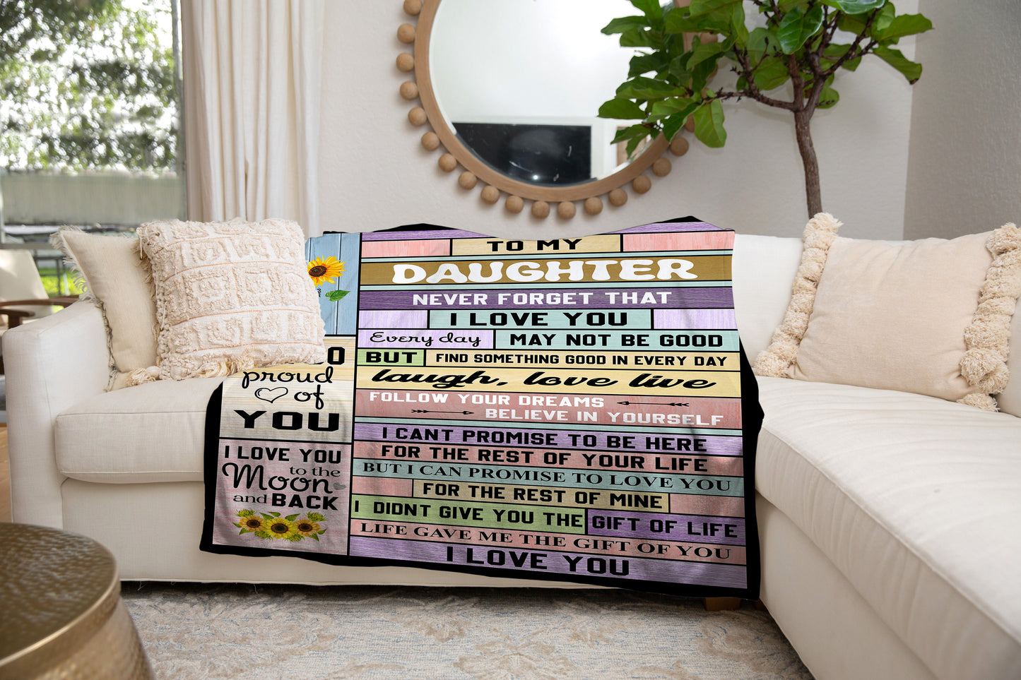 To My Daughter, Never Forget That I Love You - Blanket